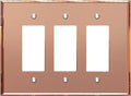 LIDER Reflective Acrylic Decorator Wall Plate, Mirrored Light Switch Plate, Plexiglass Outlet Cover, Acrylic Glass, Oversized 3-Gang 5.25" x 7.06", LWP-33O-ARG, Rose Gold