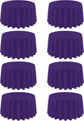 8 Pack Round Tablecloth 120 Inch Cloth Purple Tablecloth for Round Tables, Washable Polyester Table Cloth Stain and Wrinkle Resistant Decorative Table Cover for Wedding Party Dining Banquet