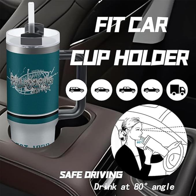 30 oz Tumbler with Handle and Straw,Car cup,Coffee Mug,100% Leakproof Insulated Tumbler with Lid and Straw,Made of Stainless Steel,Cup Holder Friendly Base,Classic Collection Gifts for Fans