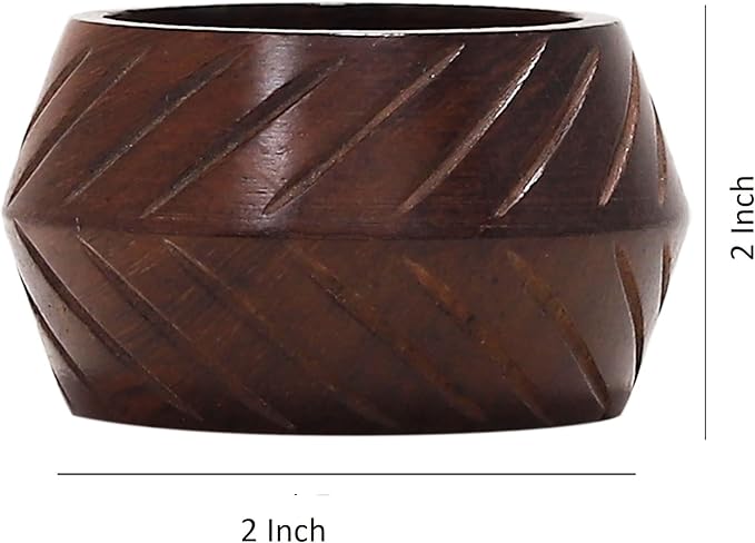 Wooden Napkin Rings Handcrafted Natural Wood Napkin Rings Decorations Christmas Ornaments Best for for Table Décor, Dinner Party, Wedding Party, Dining Parties, Table Decoration (8)