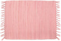 PILLOWPIA Handcrafted Chindi Placemat – 100% Cotton, Handwoven Boho Table Mat | Eco-Friendly Colorful Decor for Dining Room, Kitchen, or Coffee Table – Peony Pink Woven Accent