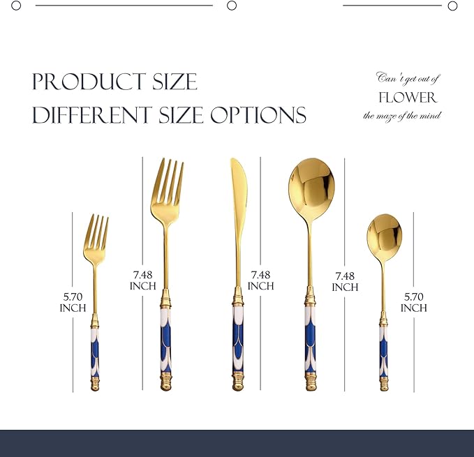 20-piece Silverware Set With Ceramic Handle, Premium Food Grade Stainless Steel Flatware Sets, Mirror Polished Cutlery Set, Dishwasher Safe (for 4 People)