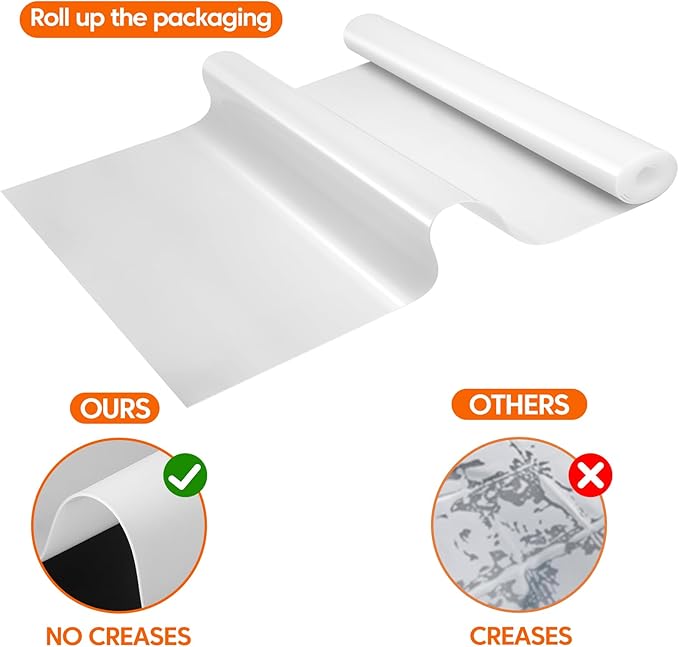 Extra Large Silicone Mats for Kitchen Counter,24"x80"Heat Resistant Mat for Kitchen Island,Table Protector for Dining Room Table,New Skin-Friendly Material Workbench Mat,Freely Cuttable,Translucent