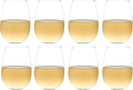 Set of 8 European-Made Stemless Wine Glasses | Named New York Times Best Stemless Glass of 2017 | 17 FL Oz. | 100% Lead-Free Crystal | Thin | Dishwasher-Safe | Gift Idea | Perfect for Everyday Use