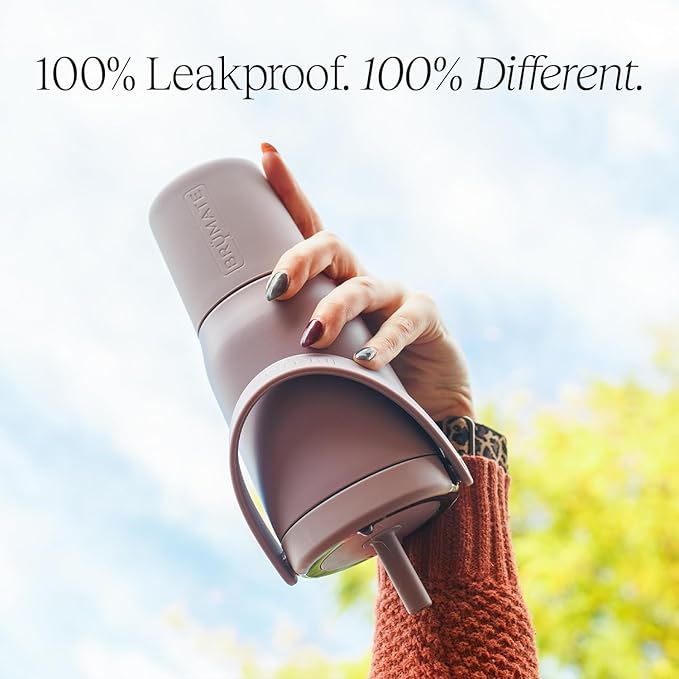 BrüMate Resa 35oz 100% Leakproof Travel Tumbler with Handle & Straw | Flexible SoftSip Straw | Silicone Sleeve for Durability | Stainless Steel | Cup Holder & Travel Friendly Water Bottle | (Cedar)