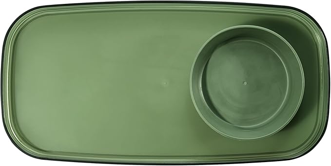madesmart dipware Small Serving Plate, Stackable & Removable Dip Bowl for Salsa, Queso, Salad, Olives, Dishwasher & Microwave Safe, Multipurpose Plate & Bowl, Olive