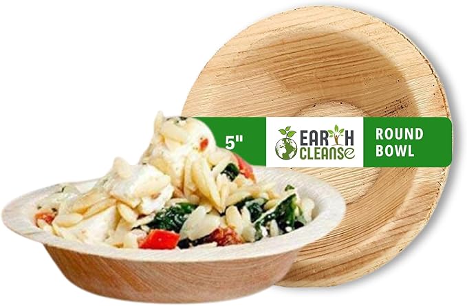 5" Round Areca Palm Leaf Bowl, 450 Pack