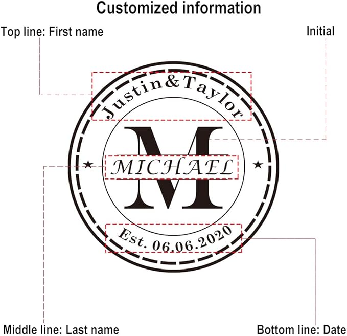 Personalized Bamboo Coasters, Custom Engraved Monogram Coasters with Holder, Great Gifts for Relatives, Friends or Yourself (Set of 6)