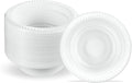 PLASTICPRO 200 PCS White Plastic Bowls 5 oz Premium Quality Light Weight Dishes Disposable Small Plastic Bowls for Dessert Appetizers Soups for Parties Weddings