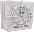 THDC Nautical Napkin Holder, Lunch, Dinner, Nautical Collection Napkin Holder, Made of Metal (Anchor Distressed Pink)