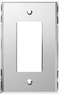 LIDER Decorator Wall Plate, Mirrored Light Switch Plate, Plexiglass Outlet Cover or Light Switch Cover, Acrylic Glass Reflective Finish, Minimalist Design, Oversized 1-Gang 5.25" x 3.44", Silver