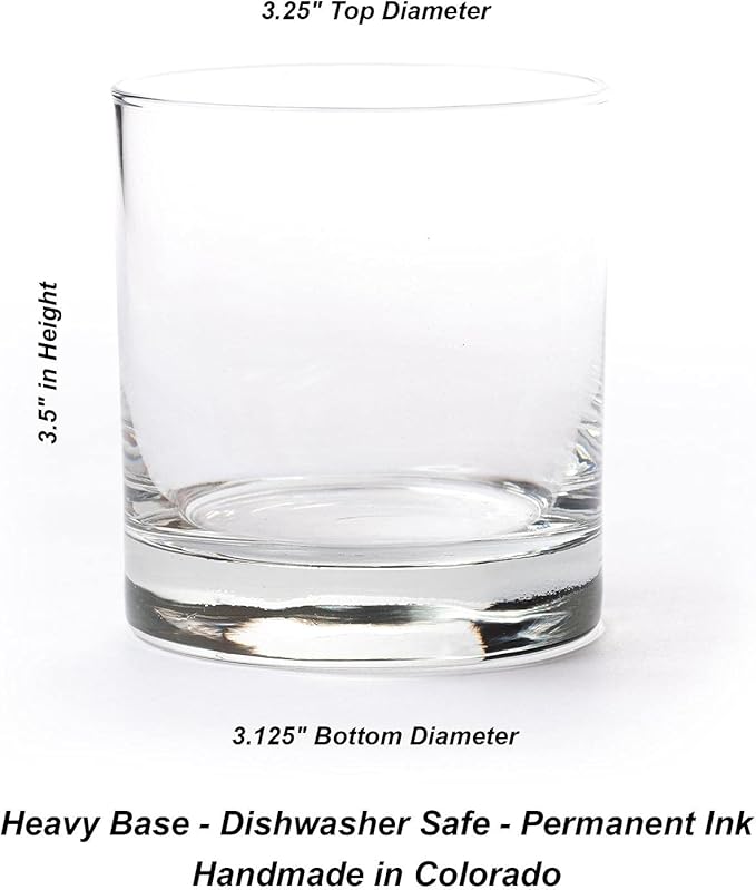 Black Lantern Whiskey Glass Set of 2 – 11oz Premium Heavy Base Drinking Glasses – Old Fashioned Glasses for Cocktails Bourbon Scotch Juice and Water – Set of 2 Heavy Base Tumblers (Jackalope)