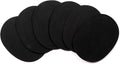 6 Pack Woven Placemats Fabric Tablemats, 12x16 inches Plate Chargers Cotton Weave Placemat Oval Braided Rattan Tablemats for Kitchen Dining Table Outdoor Party Wedding Decoration (Black)