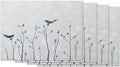 Moslion Watercolor Robin Placemats Animal Birds Sitting On Tree Branch Floral Leaves Nature Table Placemats for Dinning Table Washable Cotton Linen 12x18 Inch, Set of 4…