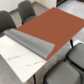 Leather Table Cover,1.8mm Thick,30x48 Inch Desk Cover,Large Desk Mat,Table Protector,Table Cover Protector,Desk Covers On Top of Desks(Brown+Gray,30x48)