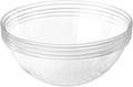 Prestee 4 Pack Clear Plastic Serving Bowls 150 Oz - Large Round Punch Bowl and Plastic Bowls for Parties, Salads, Chips, and Catering - Durable Disposable Serving Bowl for Events and Buffets