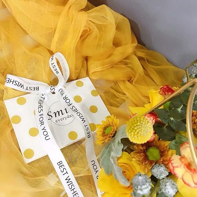 Joanlody Yellow Cheesecloth Table Runner Spring Easter 10Ft Rustic Gauze Boho Cheese Cloth Table Runner for Wedding Bridal Baby Shower Decoration