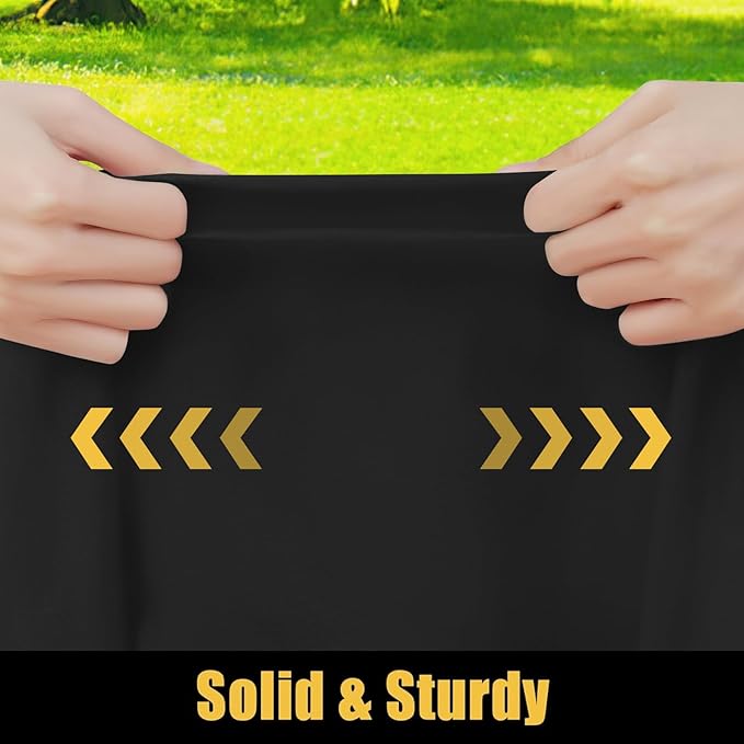 Smiry Rectangle Picnic Table Cloth, Waterproof Elastic Fitted Tablecloths for 6 Foot Tables, Washable Polyester Table Cover for Camping, Indoor and Outdoor (Black, 36"x72")