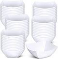 Tanlade 50 Pcs Square Plastic Serving Bowls Disposable Snack Salad Bowl Small Party Candy Bar Containers Taco Bar Serving Dishes for Buffet Chips Fruit(12 oz,White)