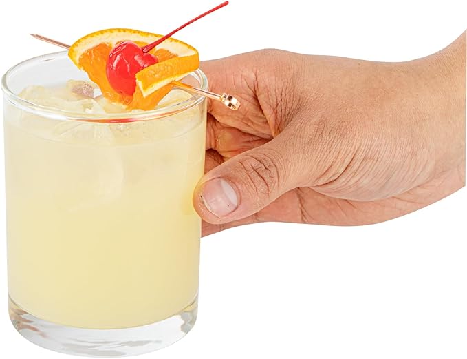 Restaurantware-Vetri 11 Ounce Old Fashioned Glasses, 6 Dishwashable Whiskey Glasses - No-Lead, Thick Bottom, Clear Glass Tumblers For Scotch, Durable, For Drinking Liquor, Bourbon, Or Cognac