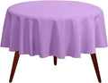 Gee Di Moda Round Tablecloth - 70 Inch Lavender Round Table Cloth for 24 to 48 Inch Round Tables - Heavy Duty Washable Fabric - for Buffet Table, Holiday Party, Dinner, Wedding & Baby Shower
