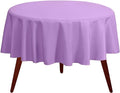 Gee Di Moda Round Tablecloth - 108 Inch Lavender Round Table Cloth for 48 to 72 Inch Round Tables - Heavy Duty Washable Fabric - for Buffet Table, Holiday Party, Dinner, Wedding & Baby Shower