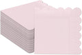 qiqee Grapefruit Pink Cocktail Dinner Napkins 5x5inch Disposable Beverage,Wedding, Birthday Party Dessert Wave Paper Napkins(120 Count)