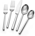 40-Piece Silverware Set for 8，Minimalist Flatware Set 18/10 Stainless Steel，Fine Cutlery Set with Forks, Knives, Spoons，Durable and Elegant Design Tableware，Dishwasher Safe
