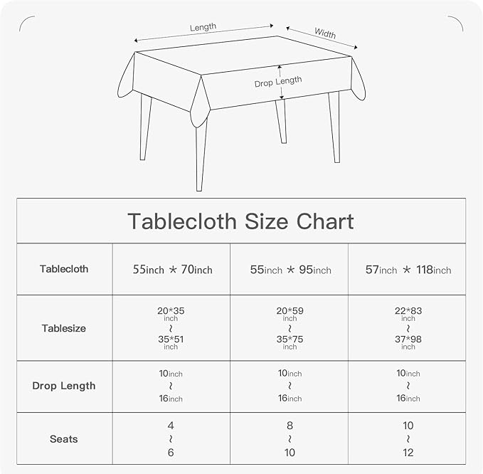 BALCONY & FALCON Gingham Table Cloth Rectangle – Reversible Water-Resistant Cotton Checkered Tablecloth for Valentine， Outdoor Picnic, Camping, Kitchen, Holiday Party Decor (Red White, 55x95 Inch)