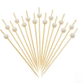 Minisland Milky White Pearl Cocktail Picks, 4.7 Inch Long Bamboo Fancy Toothpicks for Appetizers, Decorative Easter Holiday Wedding Party Food Drink Garnish Fruit Skewer Sticks 100 Counts - MSL455