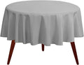 Gee Di Moda Round Tablecloth - 132 Inch Charcoal Round Table Cloth for 72 to 96 Inch Round Tables - Heavy Duty Washable Fabric - for Buffet Table, Holiday Party, Dinner, Wedding & Baby Shower