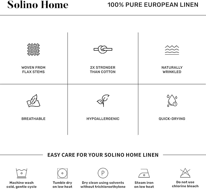 Solino Home Linen Table Runner 90 Inches Long - Classic Hemstitch 100% Pure Linen Purple Dining Table Runner 14 x 90 Inch for Valentines, Spring, Easter