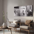 XIANSHOU Abstract Canvas Painting Modern Home Decor Black Art Picture Ready to Hang for Living Room Bedroom Office Wall Decor 20x40 Inch