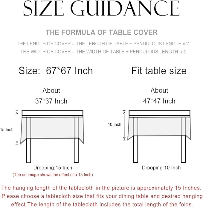 patdrea Designer Linen Light Brown Square Table Cloth,Vintage French Breathable Floral Tablecloth,Decor Table Covers for Kitchen Dining,Parties,Christmas,Tea Party,Thanksgiving,67"x67"-Cudillero