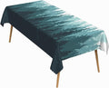 54x78 Inch Nature Rectangular Tablecloth Forest Silhouette Painting Table Cloth Waterproof Durable Table Cover for Picnic Indoor Gaming Room Decor
