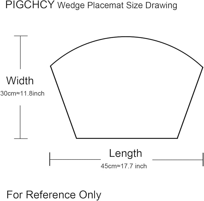 PIGCHCY Wedge Shaped Placemats for Dining Table Washable Vinyl Placemats Heat Resistant Table Mats Set of 4 (Beige)