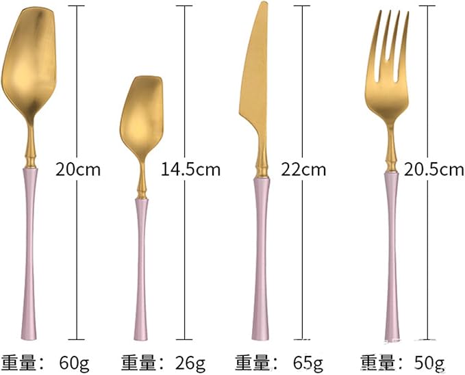 56 Piece Gold Silverware Set for 14，Durable 18/8 Stainless Steel Flatware Set Slim Waist Blue Handle Cutlery Set Utensils Include Spoons Knifes Forks Kitchen Wedding Restaurant