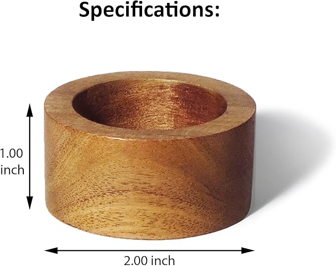 Napkin Rings, Wood Napkin Rings Set of 12 Napkin Holders Buckles for Dining, Anniversary, Birthday, Dinner, Christmas, Party of Table -Pack of 12 Napkin Ring