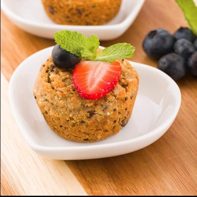 Restaurantware Porcelain Heart Mini Plates, 10 Reusable Dishwasher Safe Plates, 1 oz, Microwavable, Oven-Ready, White, Ideal for Weddings, Appetizer Dessert Plates