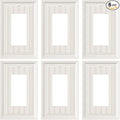 6-Pack Classic Beadboard Decorator Wall Plate Cover, Light Almond Decorative Switch Plates and Outlet Covers, Durable Natural Bamboo Fiber Wall Plates for Electrical Outlets, Receptacle, GFCI Outlet