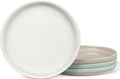 LIANYU Dinner Plates Set of 4, 10.5 Inch Large & Round Porcelain Dinner Plates, Stoneware Dishes Set for Serving Salad, Dessert, Appetizer, Oven, Microwave & Dishwasher Safe, Stackable, Four-color