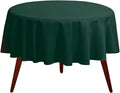 Gee Di Moda Round Tablecloth - 132 Inch Hunter Green Round Table Cloth for 72 to 96 Inch Round Tables - Heavy Duty Washable Fabric - for Buffet Table, Holiday Party, Dinner, Wedding & Baby Shower