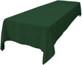 LA Linen Polyester Poplin Washable Rectangular Tablecloth, Stain and Wrinkle Resistant Table Cover 60x144, Fabric Table Cloth For Dinning, Kitchen, Party, Holiday 60 by 144-Inch, Hunter Green