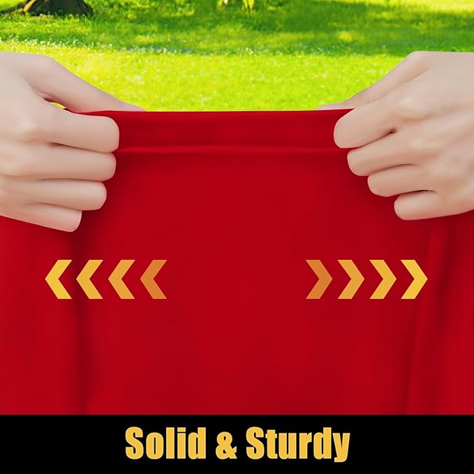 Smiry Rectangle Picnic Table Cloth, Waterproof Elastic Fitted Tablecloths for 8 Foot Tables, Washable Polyester Table Cover for Camping, Indoor and Outdoor (Red, 30"x96")