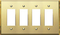 LIDER Reflective Acrylic Decorator Wall Plate, Mirrored Light Switch Plate, Plexiglass Outlet Cover, Acrylic Glass, Oversized 4-Gang 5.25" x 8.88", LWP-34O-AGD, Gold