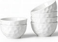 HOMBENE Porcelain Soup Bowls, 4.5 Inch Ice Cream Bowl, Kitchen Bowl Set, Fruit Bowls, Microwave and Dishwasher Safe, Set of 6