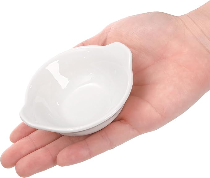Elsjoy 16 Pack 2 Oz Ceramic Mini Dipping Dishes, Pinch Bowls for Soy Sauce, Ketchup, BBQ