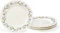 Portmeirion Sophie Conran Lavandula 8 Inch Salad Plates, Set of 4 - Rippled Porcelain Plates with Lavender Sprig Detail for Garden Brunches, Casual Entertaining & Seasonal Dining - Dishwasher Safe