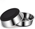 Dog Bowls Durable Heavy Duty Stainless Steel Dog Bowls Non-Slip Basic Bowl for Dogs with Rubber Base (2 Pack, 7 Cups)
