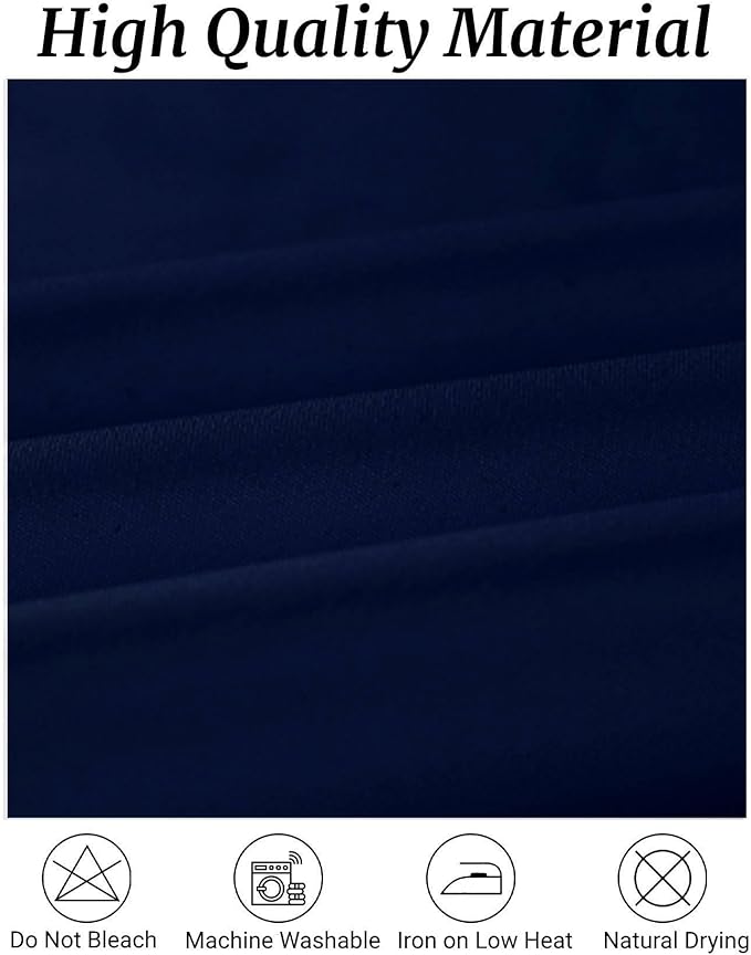 Fokitut 6 Pack Round Tablecloth, 90 Inch, Stain Resistant and Wrinkle Polyester Table Cloth, Fabric Table Cover for Kitchen Dining, Wedding, Party, Holiday Dinner-Navy